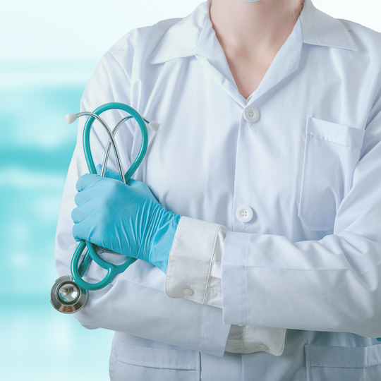 Medical Patient Healthcare and Doctor Occupation Concept, Medicine Physician Doctor With Stethoscope in Hospital Clinic Health Care. Cardiologist Specialist Doctors on Examining Patients Background.